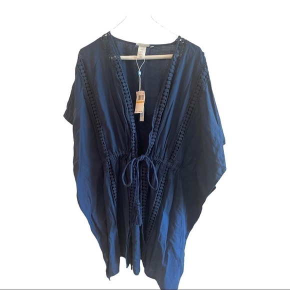 bleu Rod Beattie Womens India Bazaar Woven Cotton Cover-Up - Picture 3 of 11